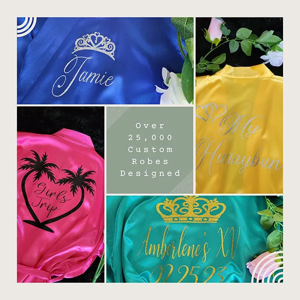 Diamond Template Personalized Robes - Custom Robes for Women & Girls - Sizes 3T-6XL