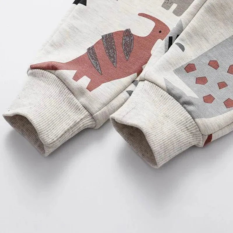 Dino Print Kids Sports Pants