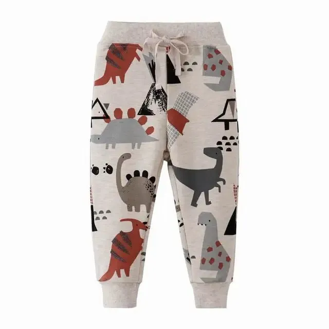 Dino Print Kids Sports Pants