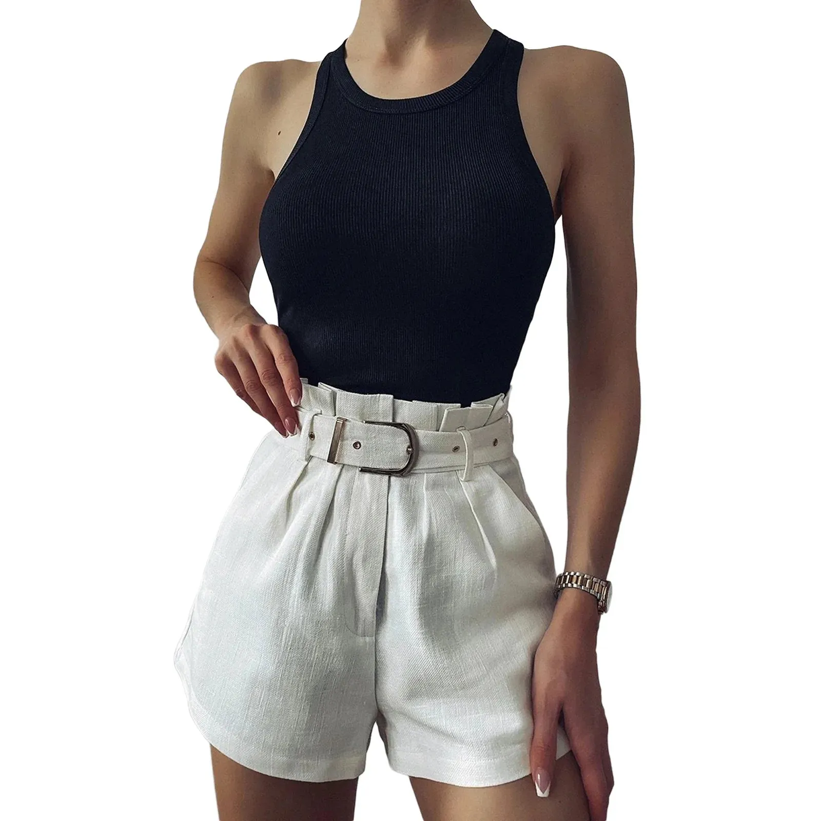DressBetty - 2024 Summer Casual Round Collar Sleeveless Vest