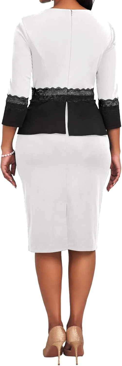 Elegant Dresses for Women Bodycon Formal Pencil Cocktail Evening Gowns Dress Party