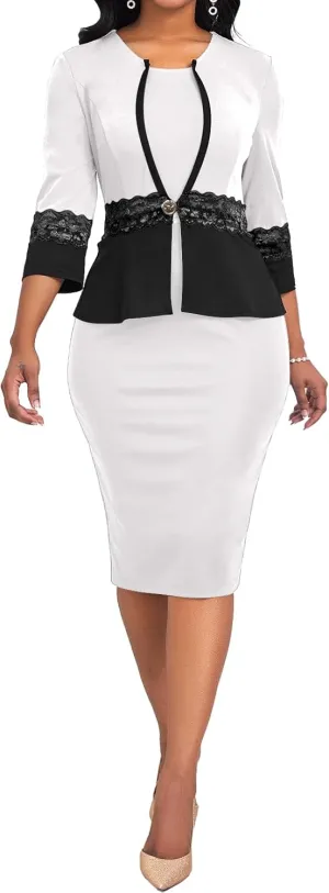 Elegant Dresses for Women Bodycon Formal Pencil Cocktail Evening Gowns Dress Party