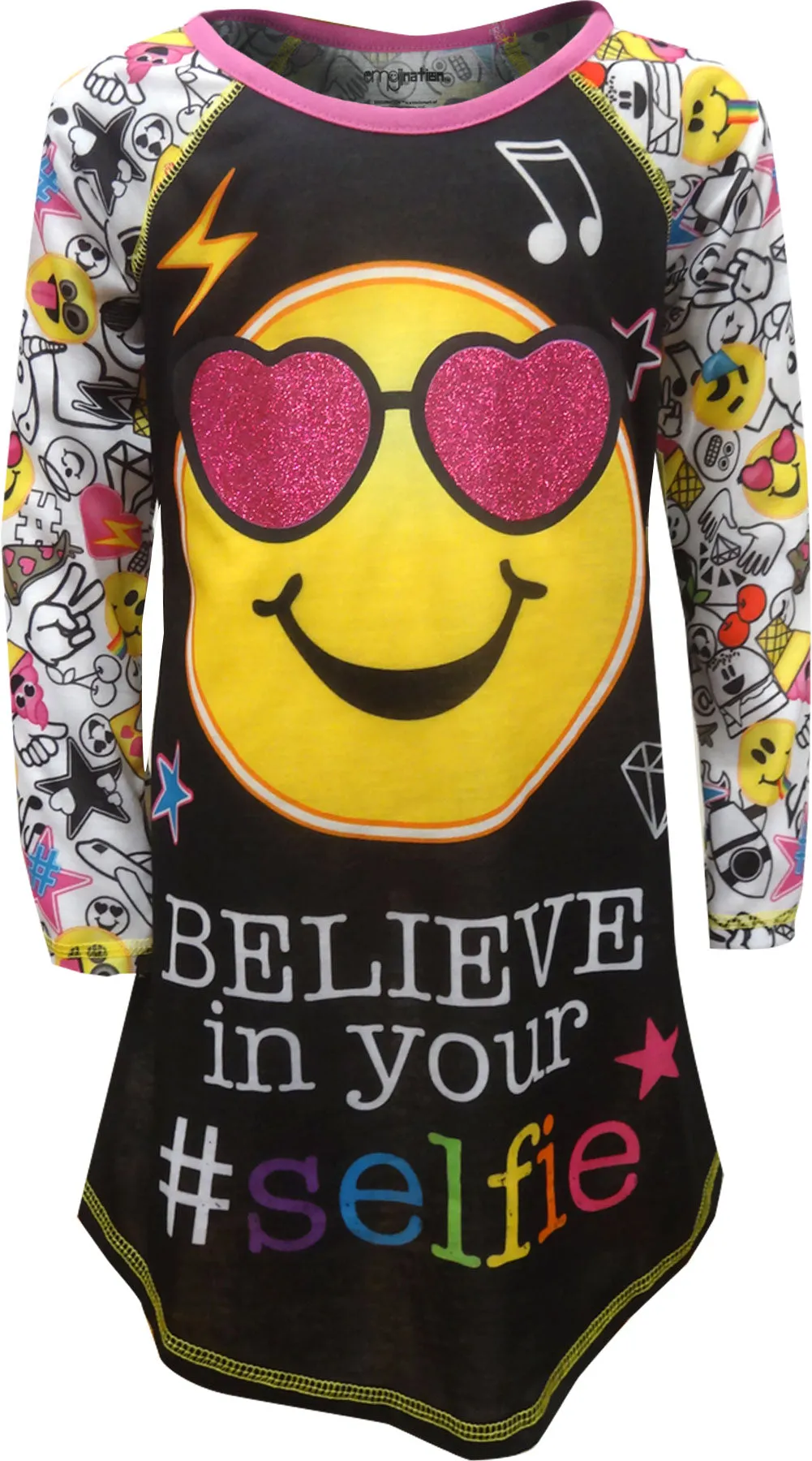 Emoji Believe In Your #Selfie Nightgown