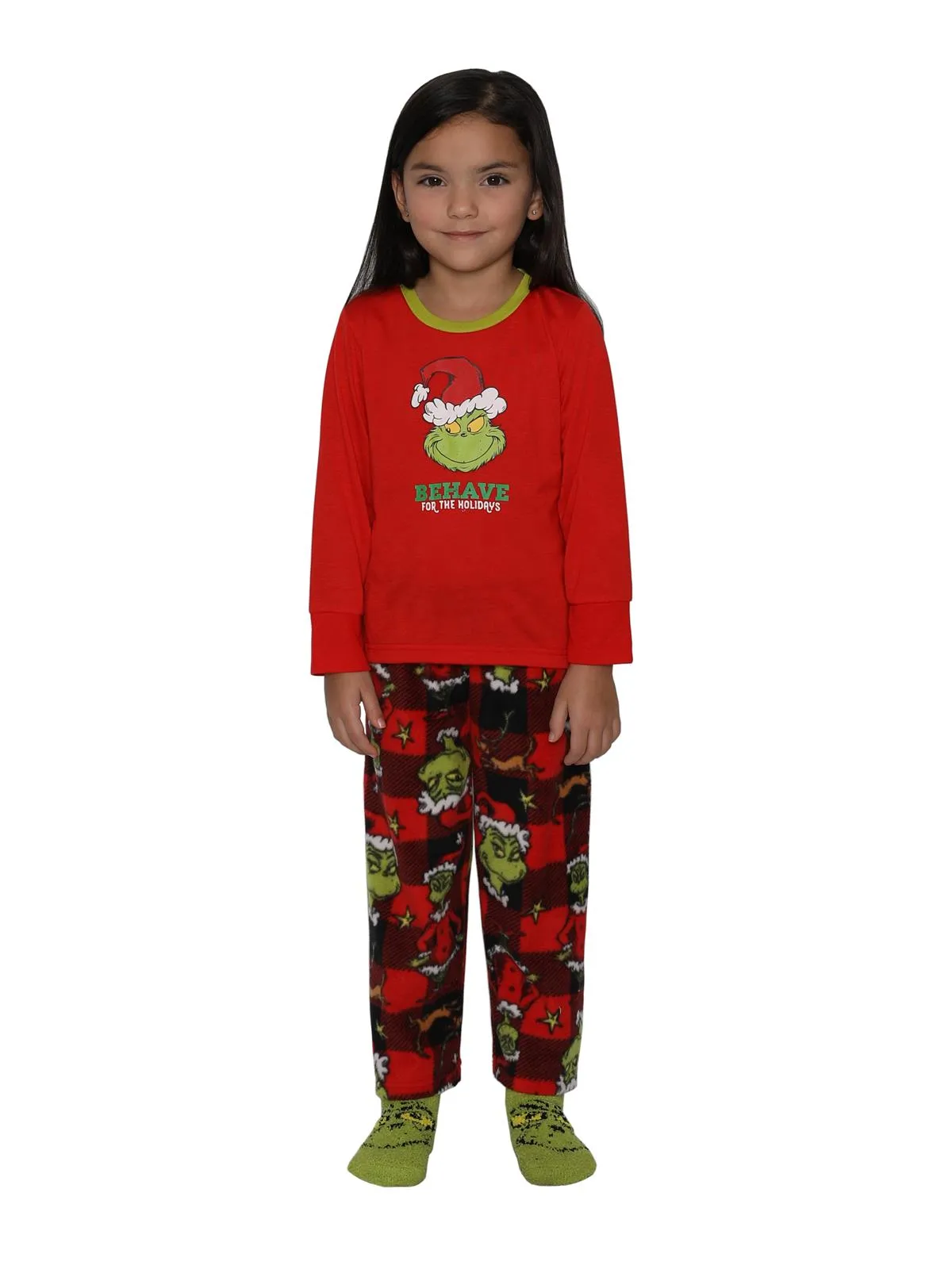 Family Matching Dr. Seuss The Grinch Pajama "Behave For The Holidays" 3 Piece Set