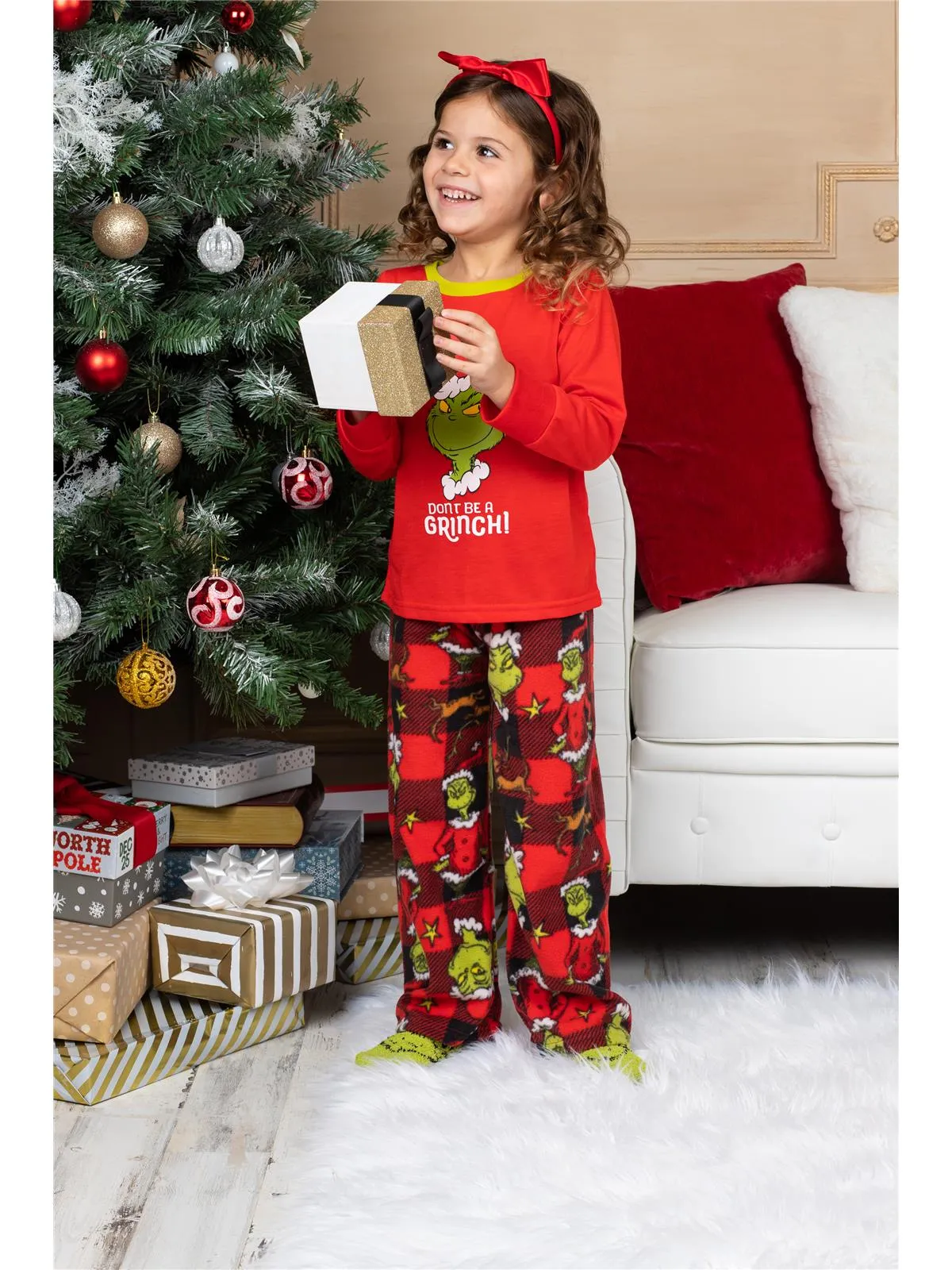 Family Matching Dr. Seuss The Grinch Pajama "Behave For The Holidays" 3 Piece Set