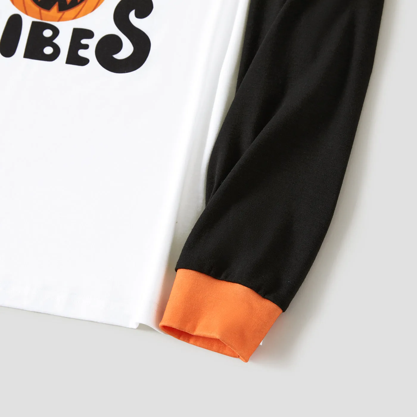 Family Matching Letter & Pumpkin Print Pajamas Sets (Flame Resistant)