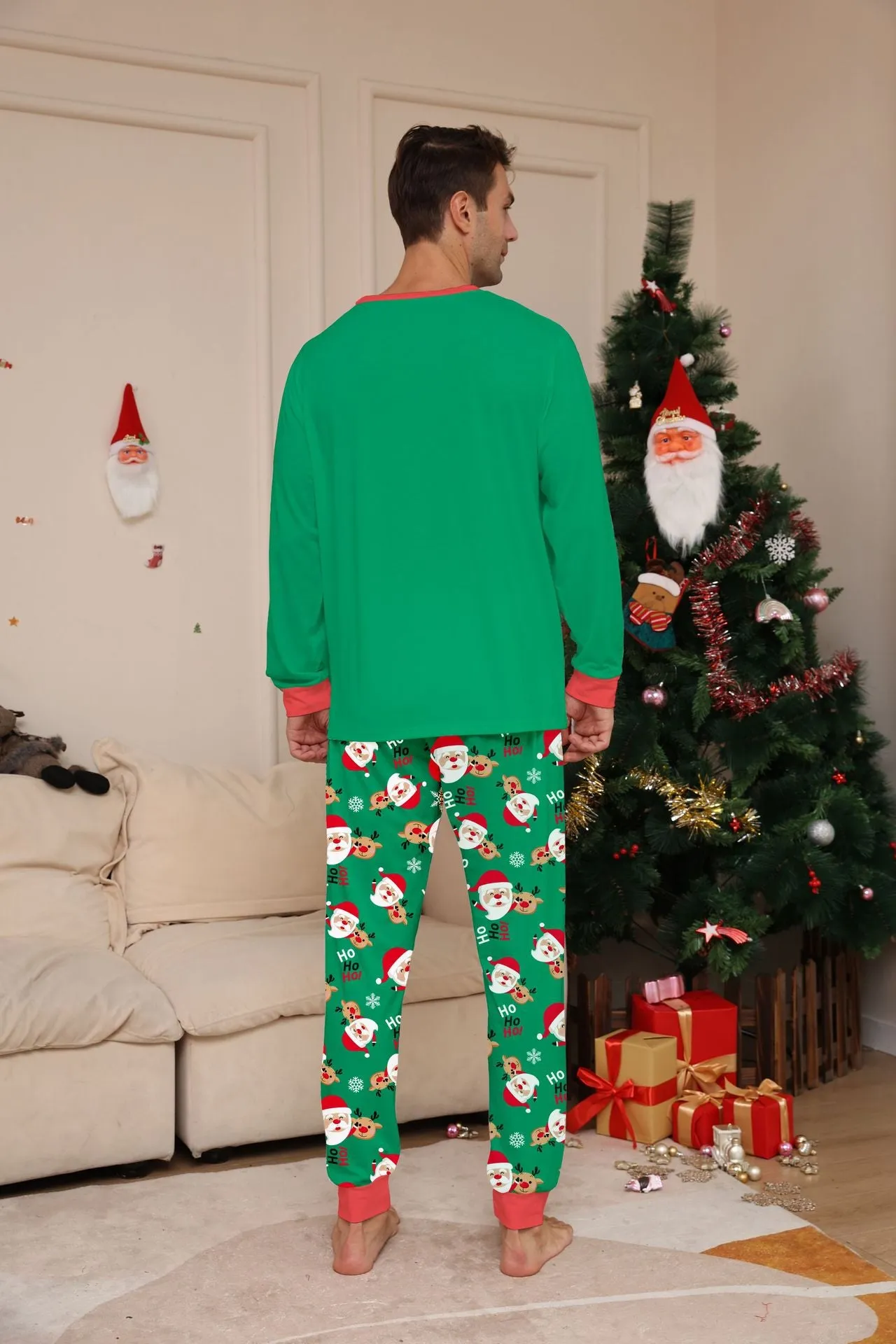 Family Matching Santa Claus Printed Fashion Pajamas