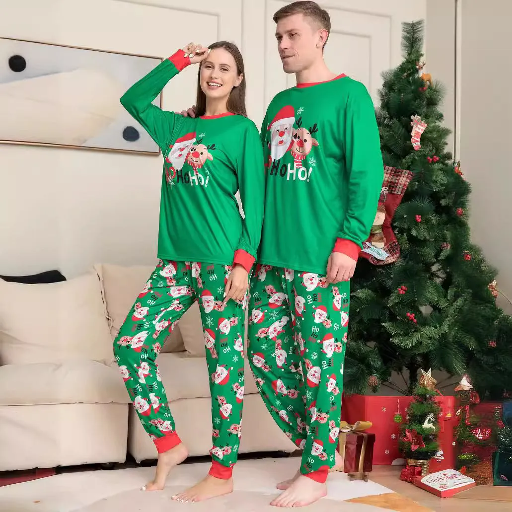 Family Matching Santa Claus Printed Fashion Pajamas