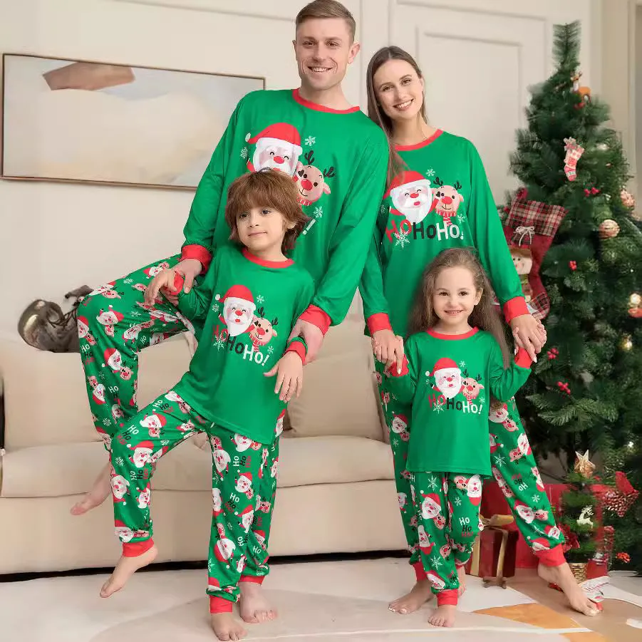 Family Matching Santa Claus Printed Fashion Pajamas