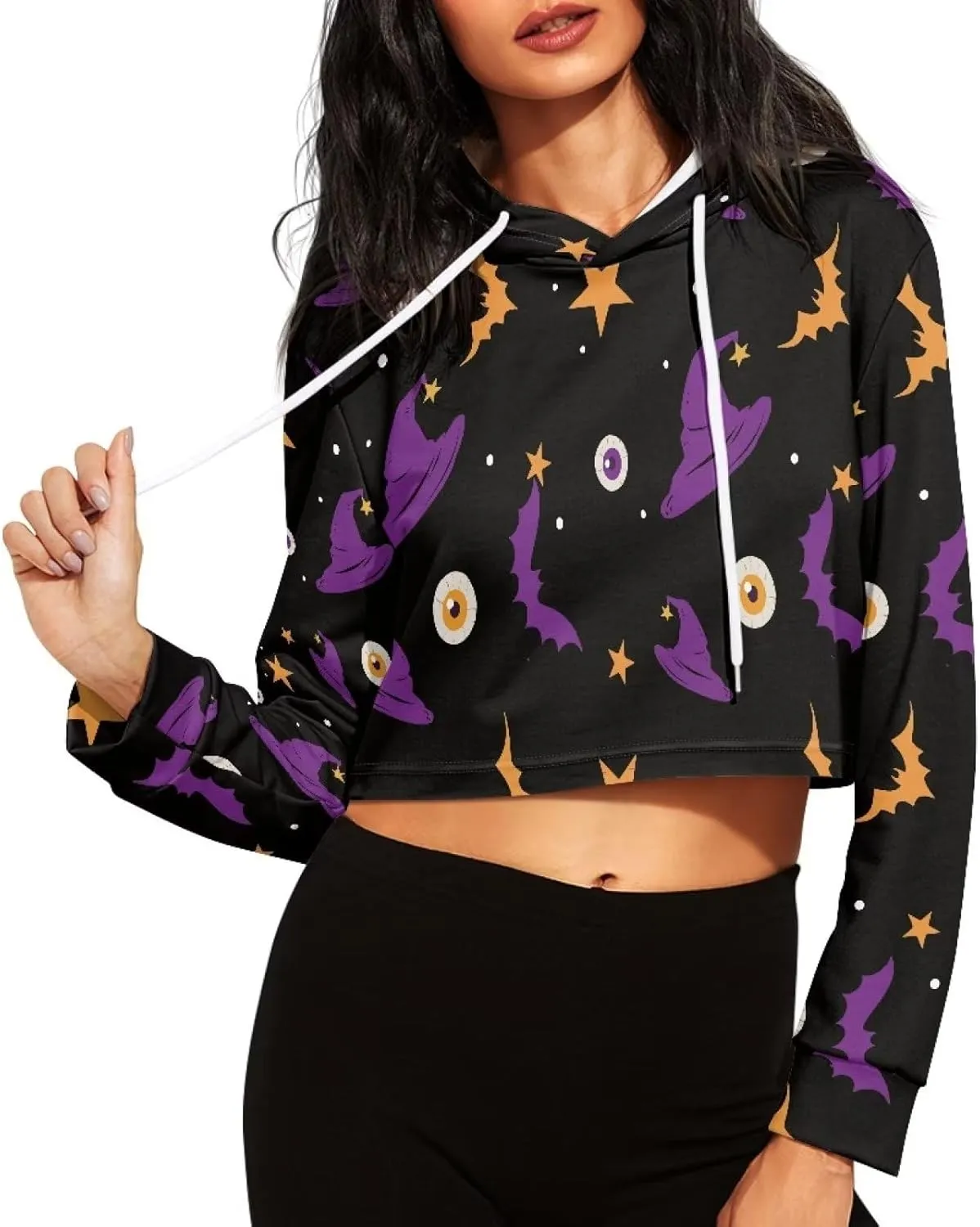 Flashideas Women's Cropped Hoodies Oversized Crop Tops for Women Polyester Fibre