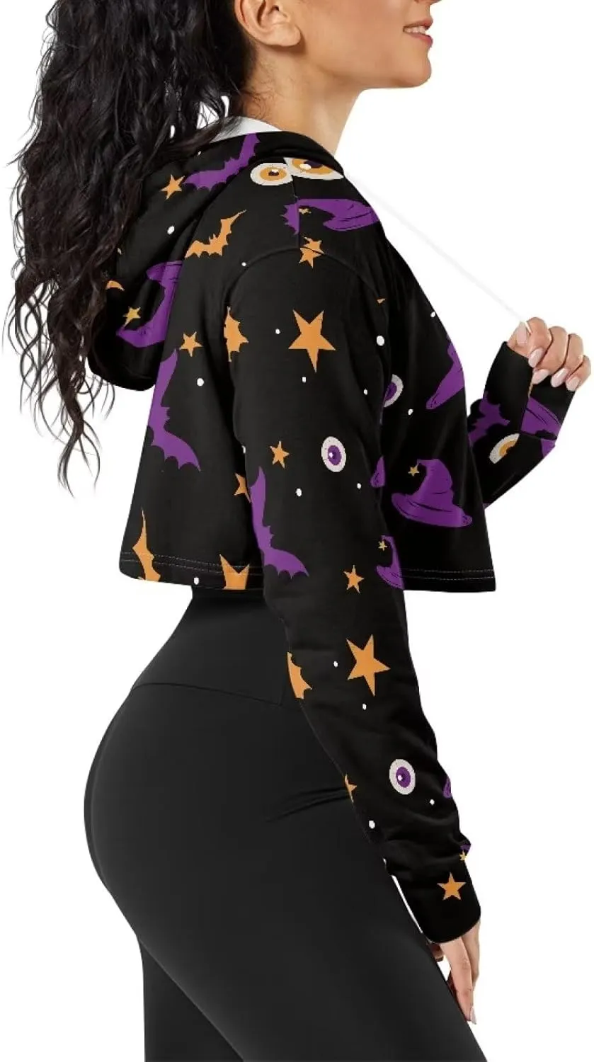 Flashideas Women's Cropped Hoodies Oversized Crop Tops for Women Polyester Fibre