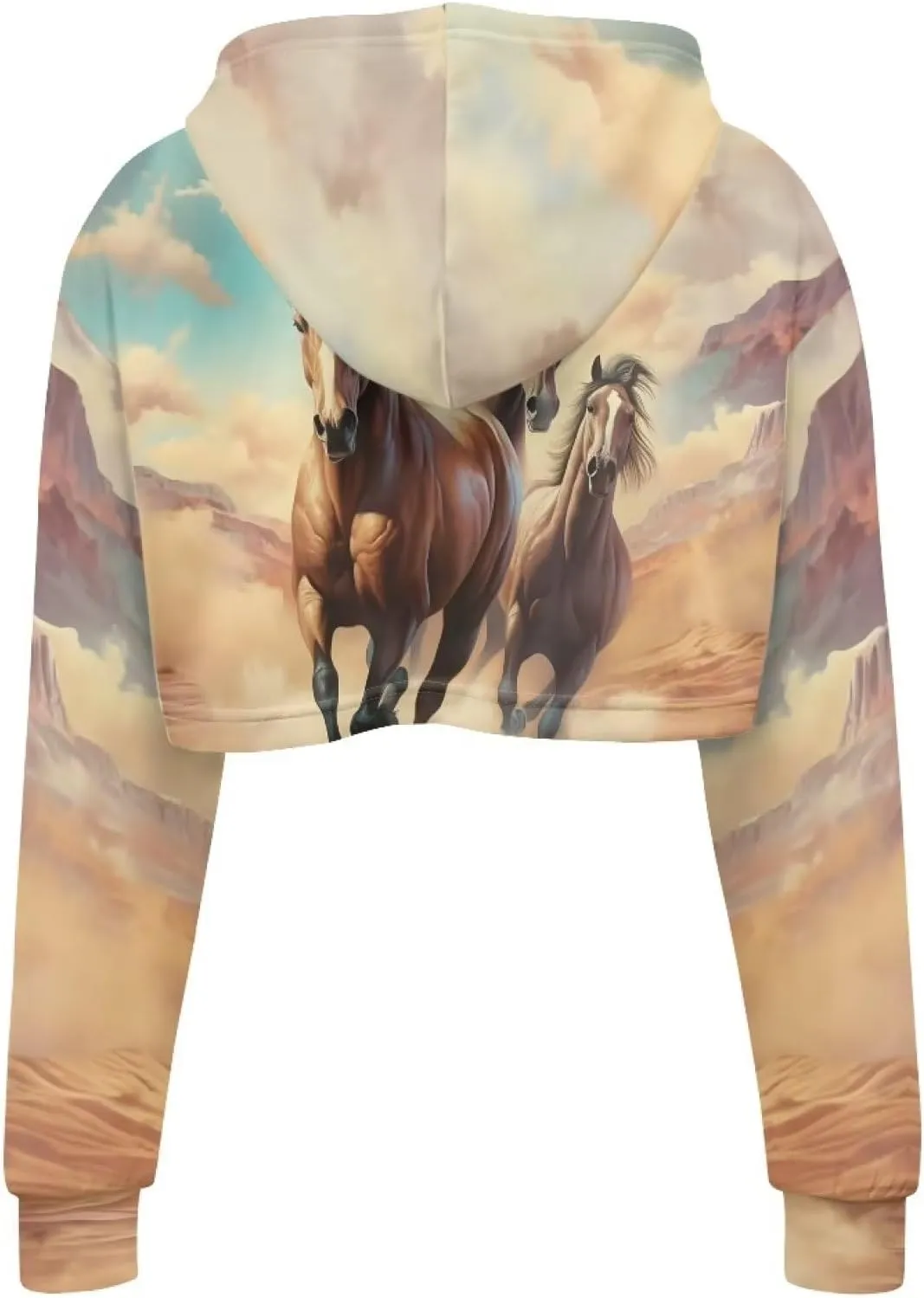 Flashideas Women's Cropped Hoodies Oversized Crop Tops for Women Polyester Fibre