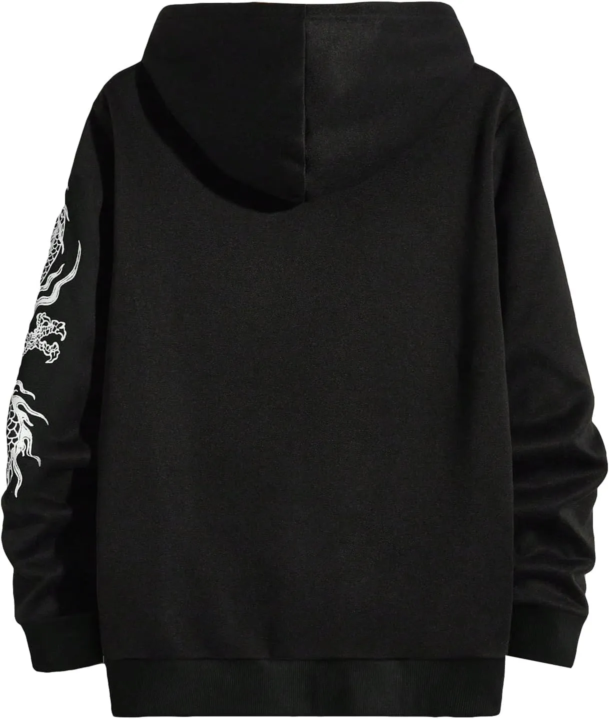 Floerns Men's Letter Graphic Print Lightweight Hoodies Long Sleeve Drawstring Pullover Sweatshirts with Pockets