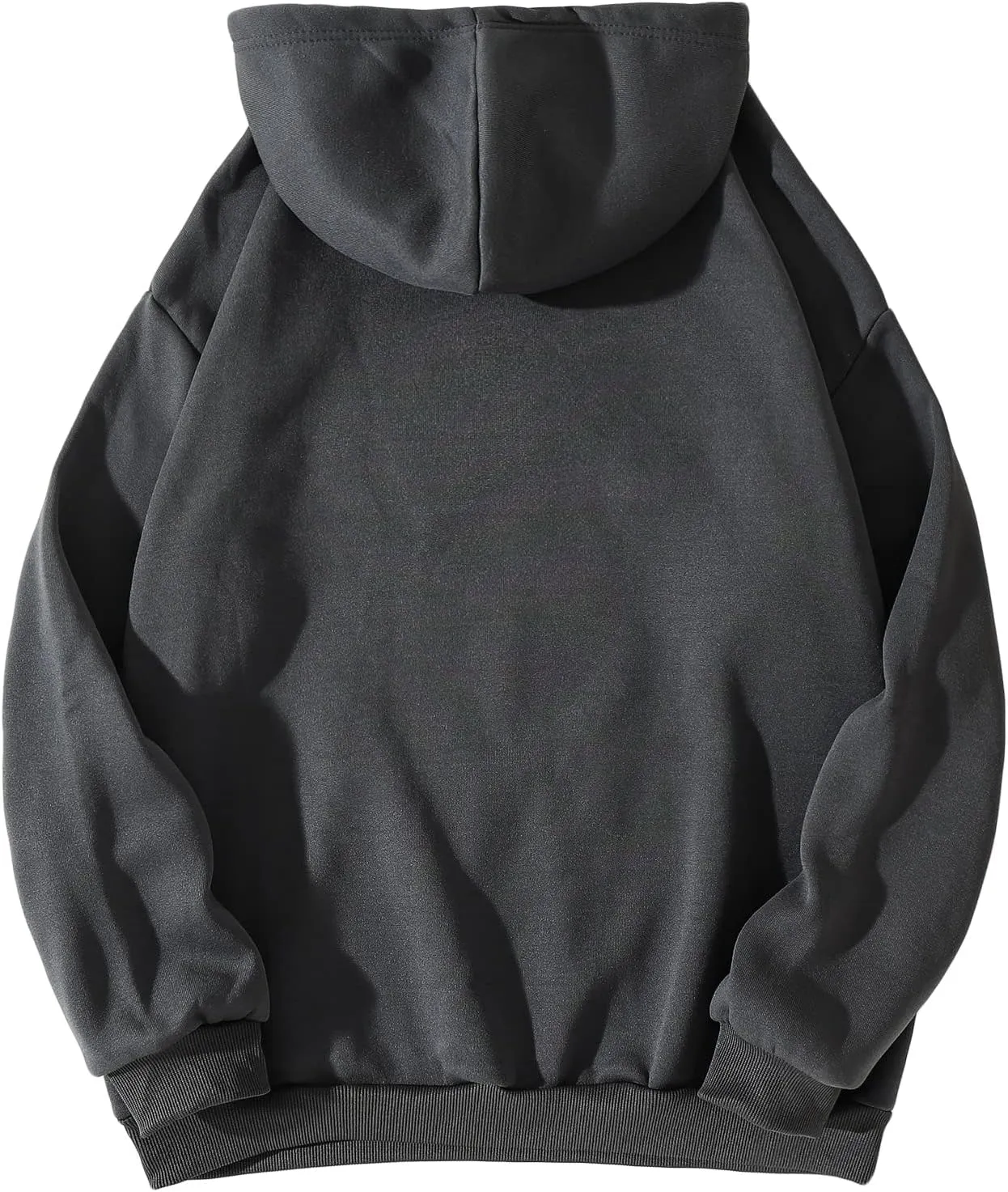 Floerns Men's Letter Graphic Print Lightweight Hoodies Long Sleeve Drawstring Pullover Sweatshirts with Pockets