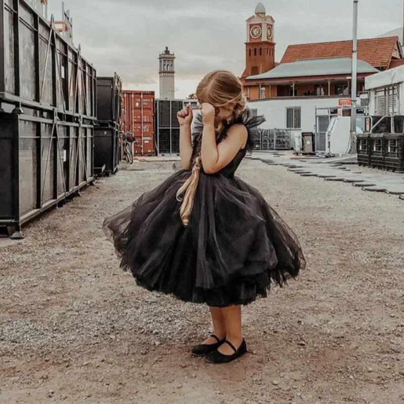 Flower Girl Dress, Girls Elegant Princess Dress, Tulle Skirt, Baby, Girls, Kids, Lace Wedding Ceremony Dresses
