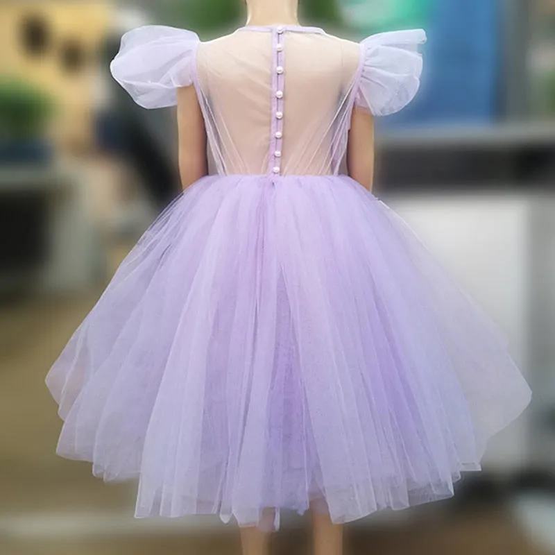 Flower Girl Dress, Girls Elegant Princess Dress, Tulle Skirt, Baby, Girls, Kids, Lace Wedding Ceremony Dresses