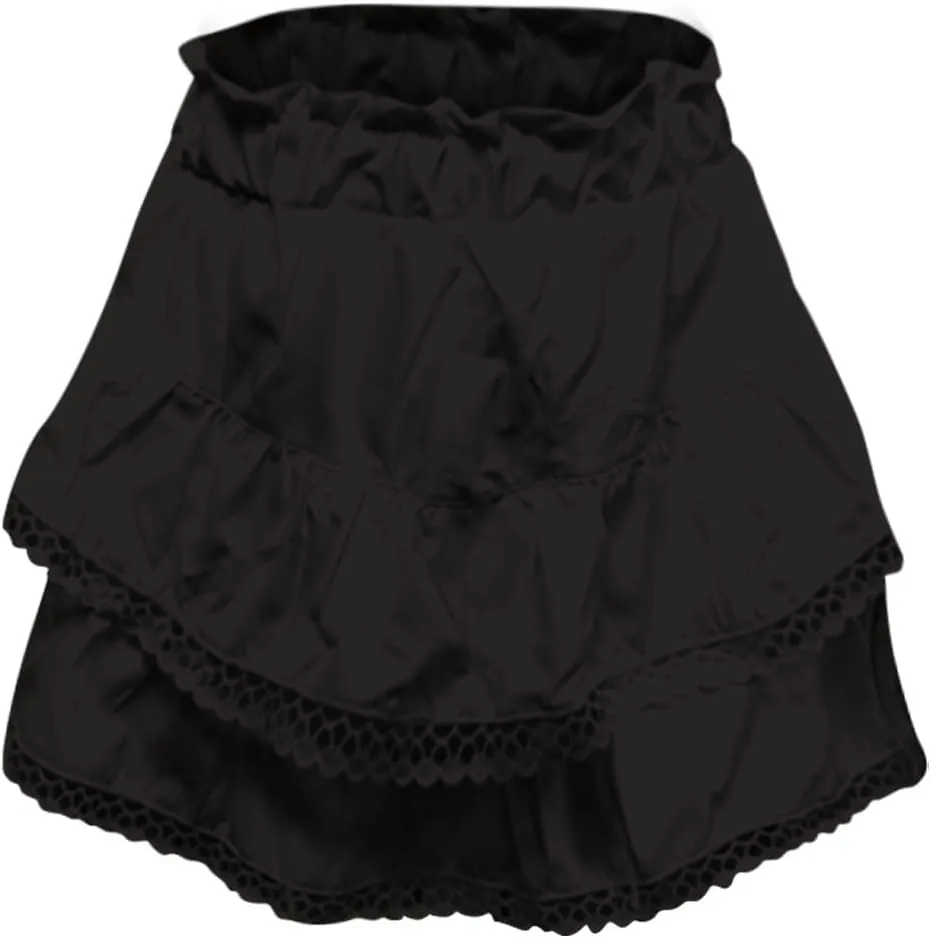 Flowy Shorts for Women Casual Boho Pleated Crochet Mini Skirts for Women High Waisted Ruffled Tiered Tennis Skorts Cute