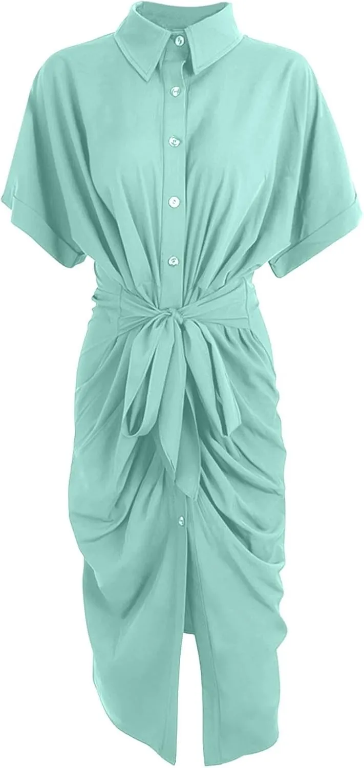 Formal Shirt Dresses for Women 2025 Vacation Fashion Spring Wedding Guest Dress Wedding Guest Summer Teacher Outfits