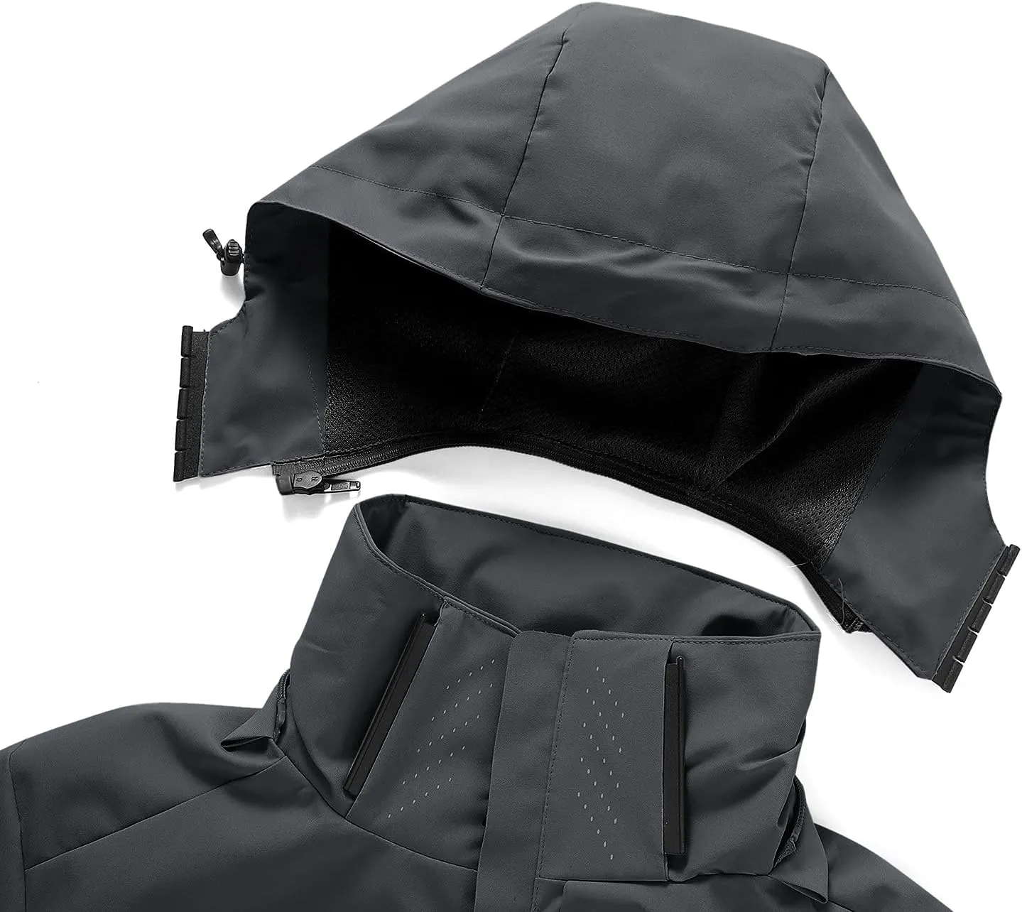 Full Zip Rain Coats for Men Women Outdoor Trendy Light Solid Rainproof Active Hooded Jackets Plus Size Loose Fit Hoodies