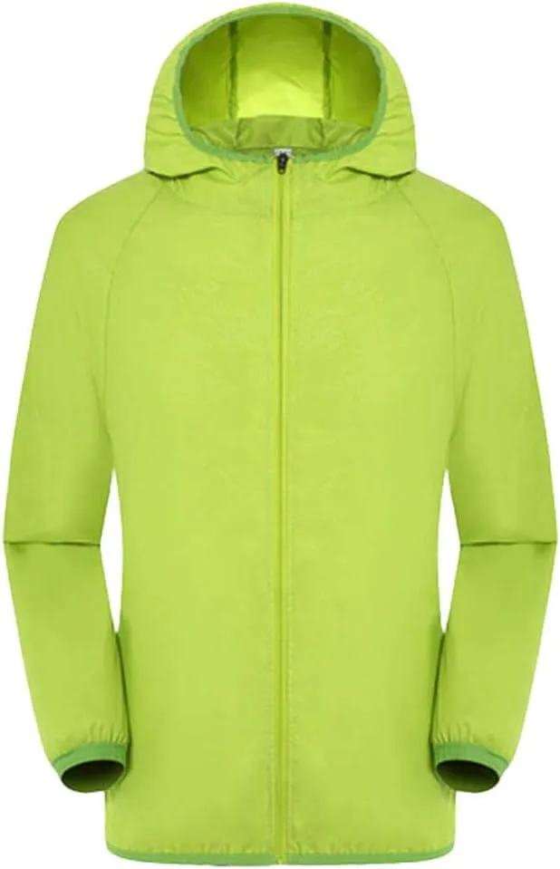 Full Zip Rain Coats for Men Women Outdoor Trendy Light Solid Rainproof Active Hooded Jackets Plus Size Loose Fit Hoodies