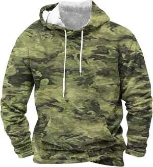 Funny 3D Printed Hoodies for Men Fashion Camo Long Sleeve Pullover Hooded Sweatshirt Running Fitness Athletic Tops