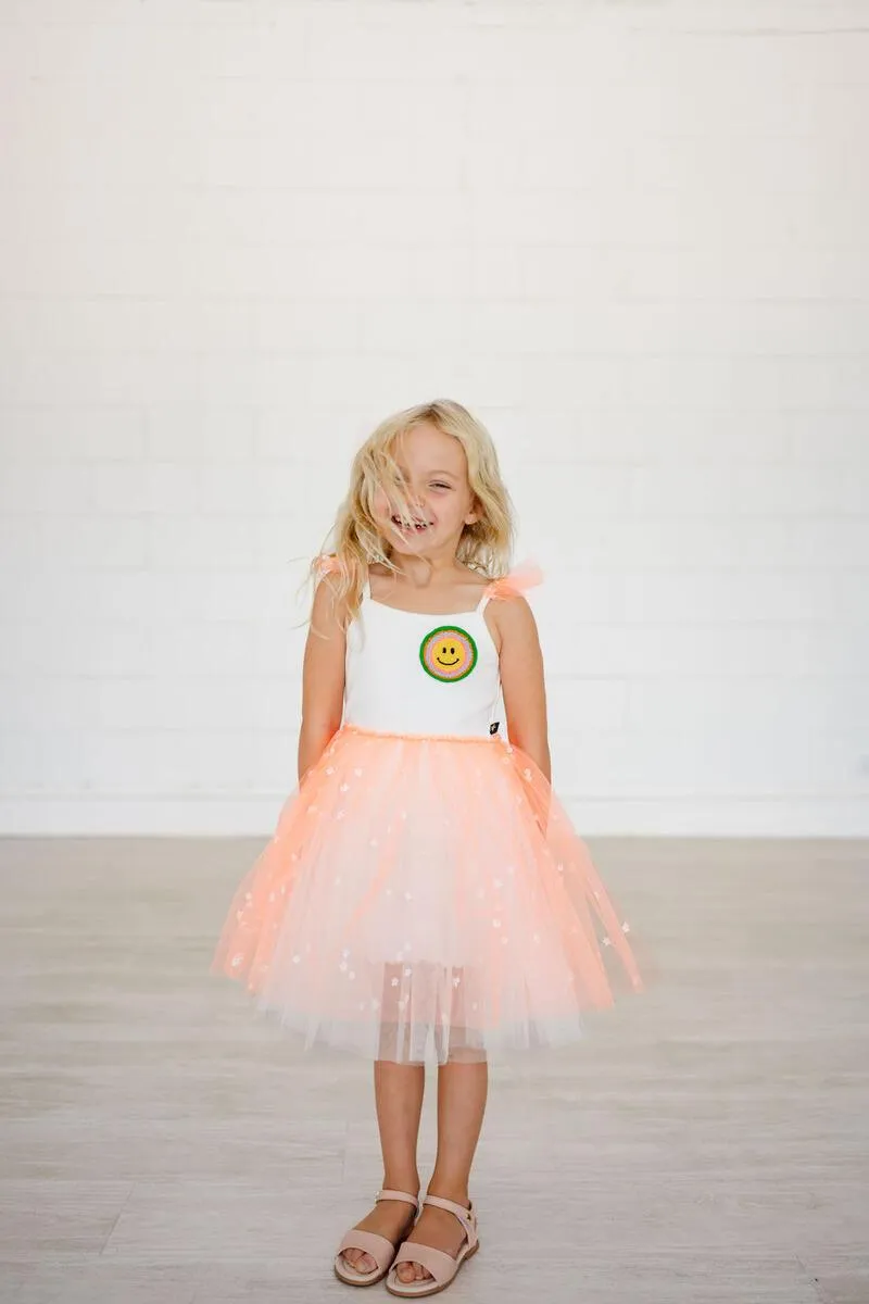 Girl Dresses | Smile Frill Tutu- Neon Orange | Petite Hailey