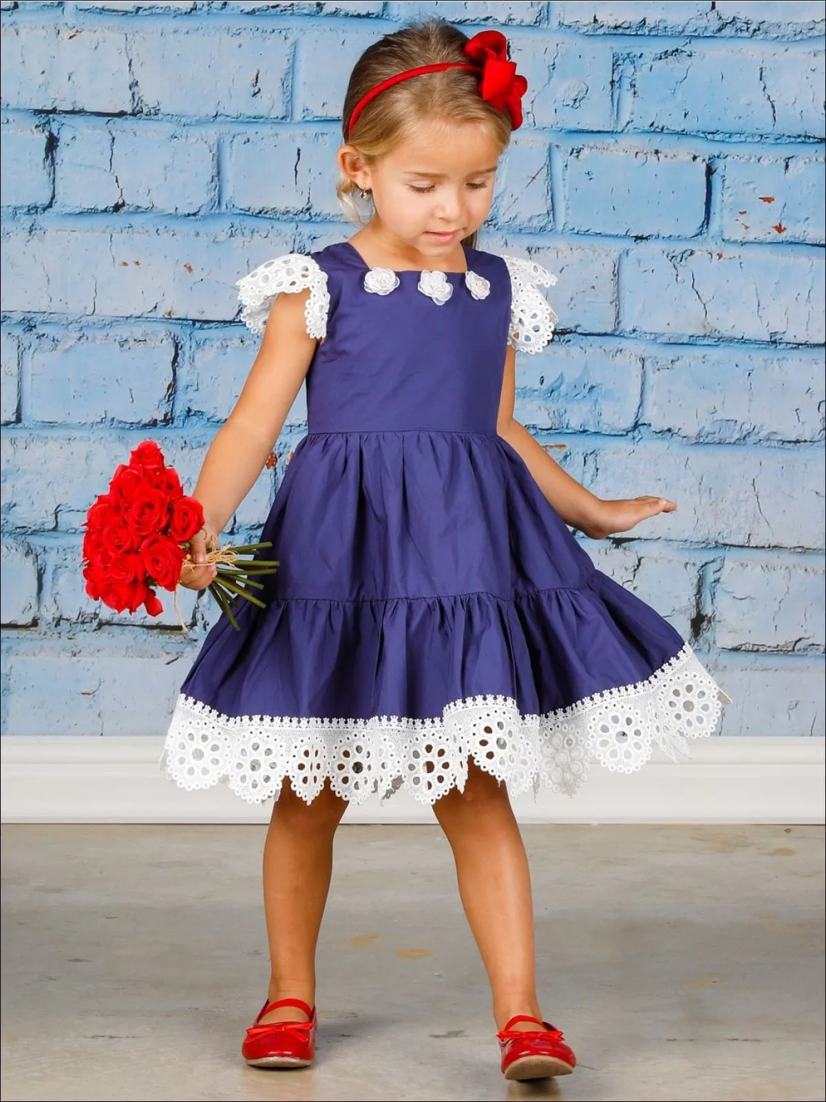 Girls Lacy Lace Dress