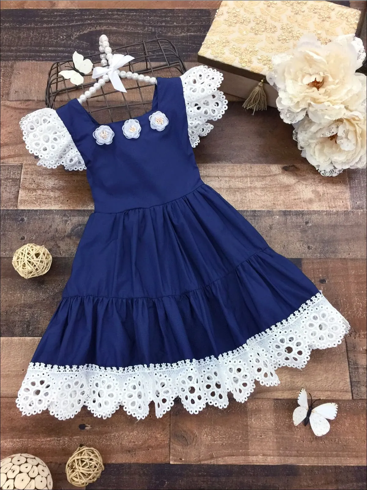 Girls Lacy Lace Dress