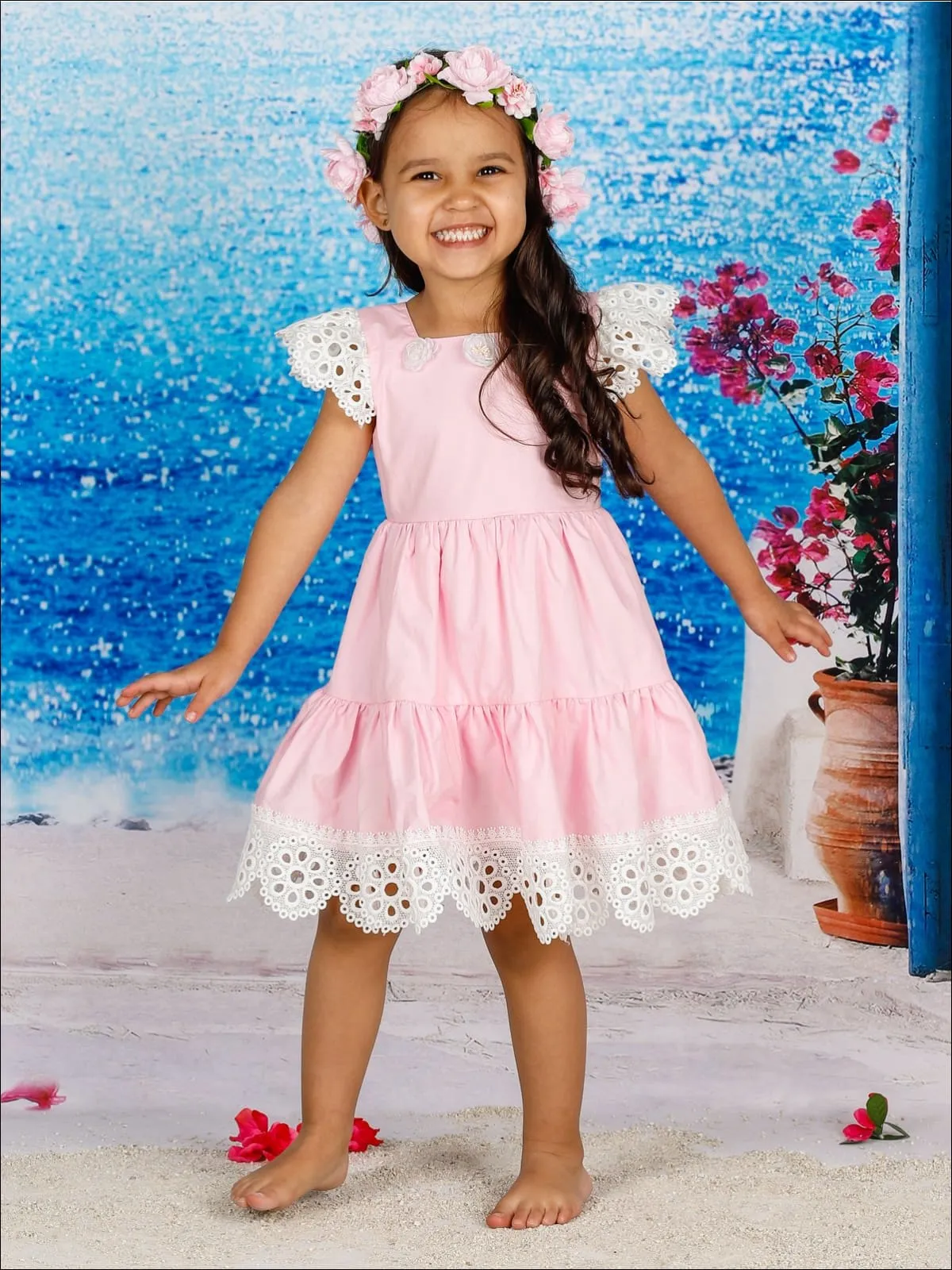 Girls Lacy Lace Dress