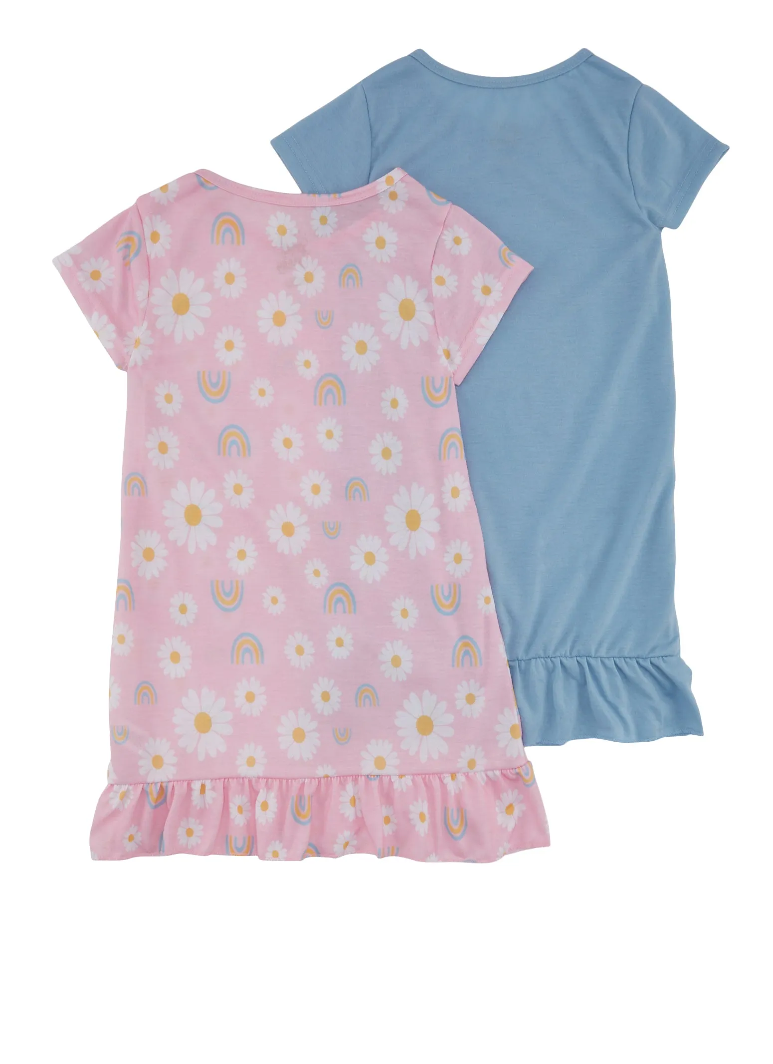 Girls Love Graphic Print Ruffled Nightgowns