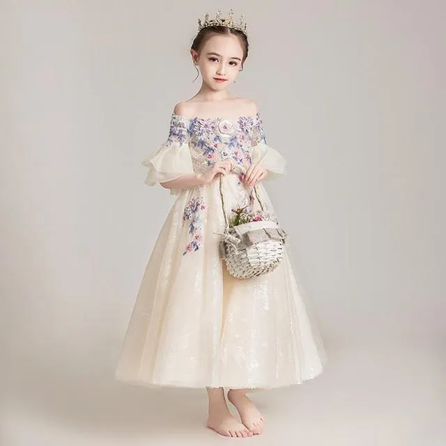 Girls Princess Birthday Party Gown
