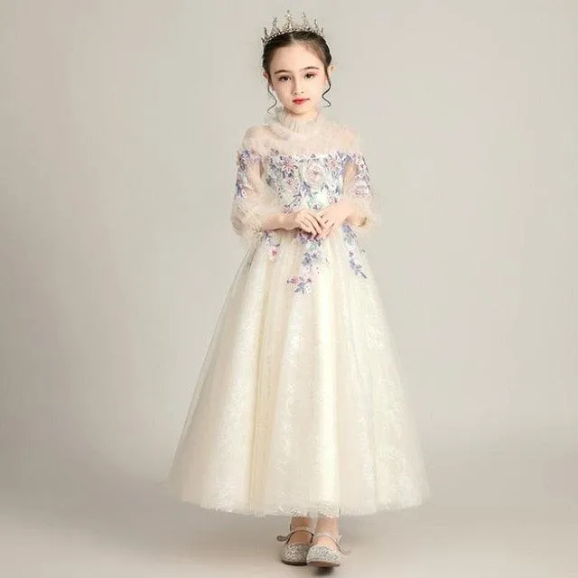Girls Princess Birthday Party Gown