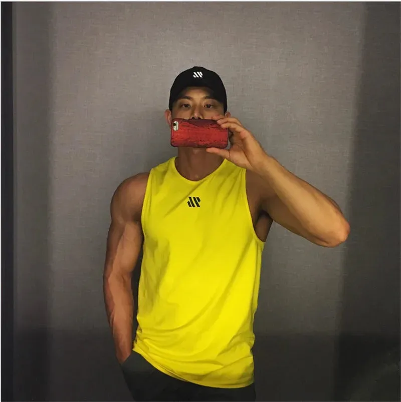 Gym Breathable Tank Top for Men-Sleeveless Fitness Shirt