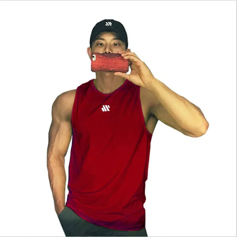 Gym Breathable Tank Top for Men-Sleeveless Fitness Shirt