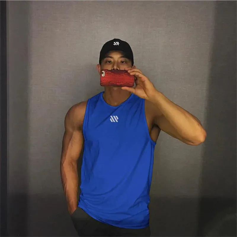 Gym Breathable Tank Top for Men-Sleeveless Fitness Shirt