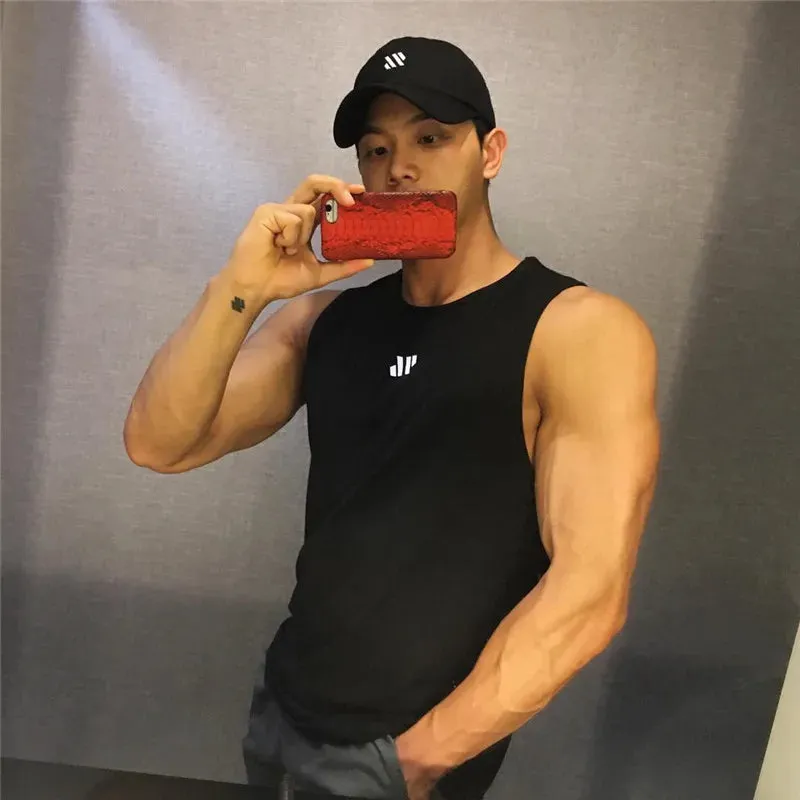 Gym Breathable Tank Top for Men-Sleeveless Fitness Shirt
