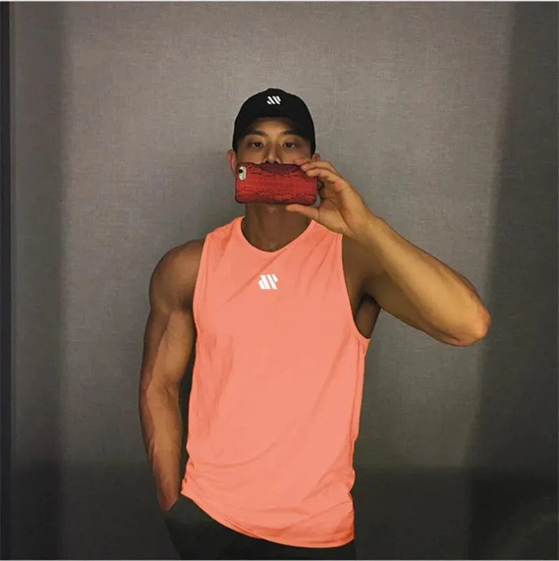 Gym Breathable Tank Top for Men-Sleeveless Fitness Shirt
