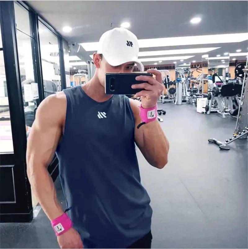 Gym Breathable Tank Top for Men-Sleeveless Fitness Shirt