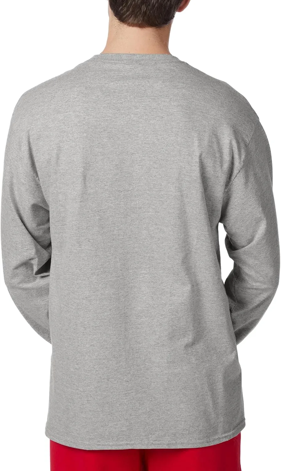 Hanes Men's Essentials Long-Sleeve T-Shirt, Cotton Pocket Tee, Long-Sleeve Tees For Men