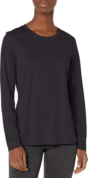 Hanes Women's Cool DRI Long Sleeve Performance T-Shirt, Moisture-Wicking Tee, 40  UPF Protection, 1 or 4 Pack