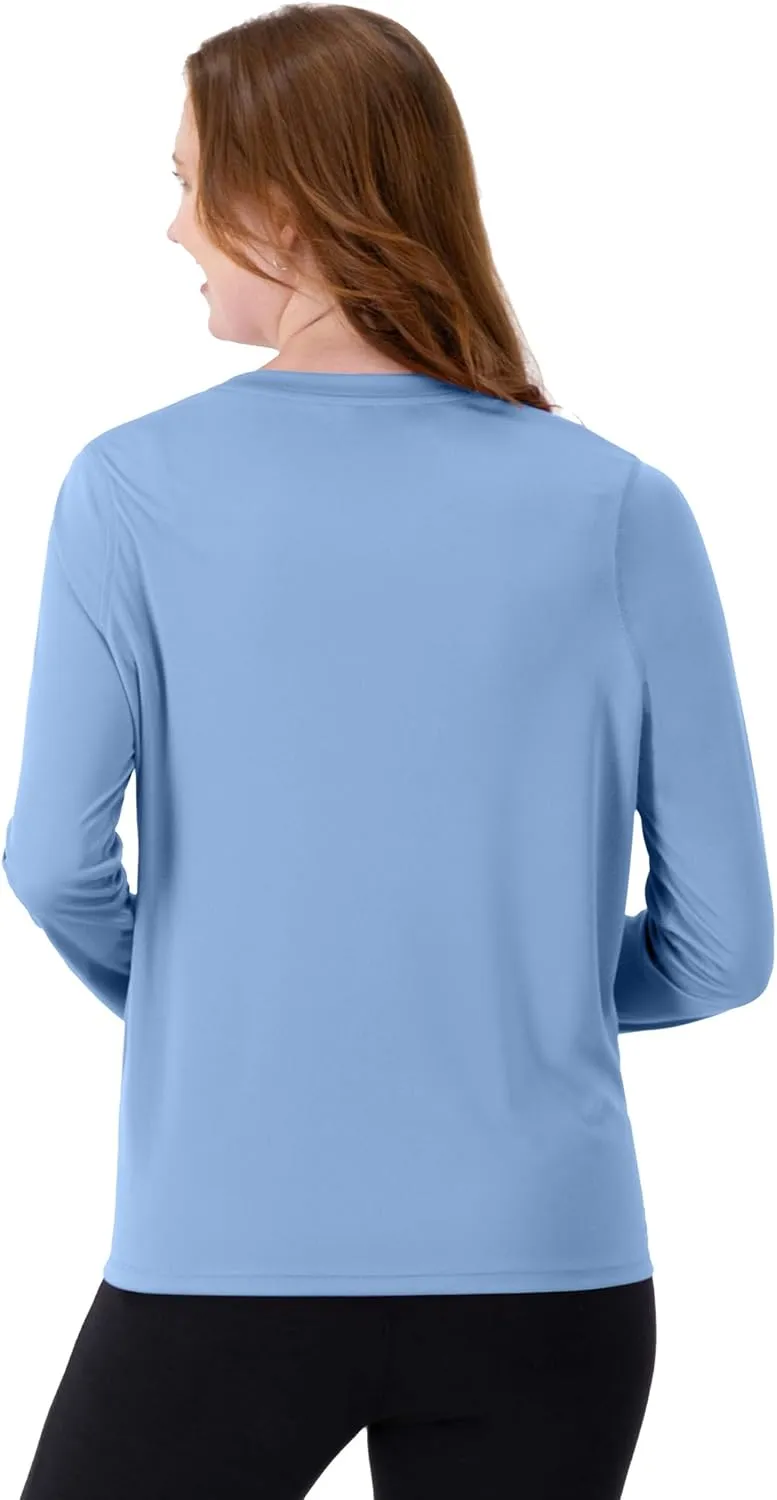 Hanes Women's Cool DRI Long Sleeve Performance T-Shirt, Moisture-Wicking Tee, 40  UPF Protection, 1 or 4 Pack