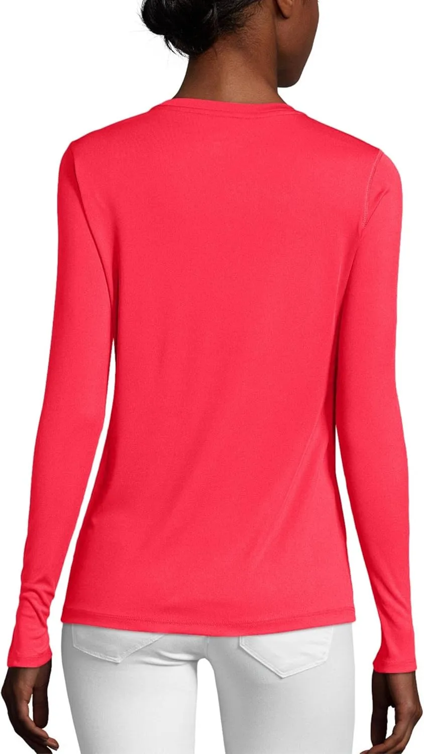 Hanes Women's Cool DRI Long Sleeve Performance T-Shirt, Moisture-Wicking Tee, 40  UPF Protection, 1 or 4 Pack