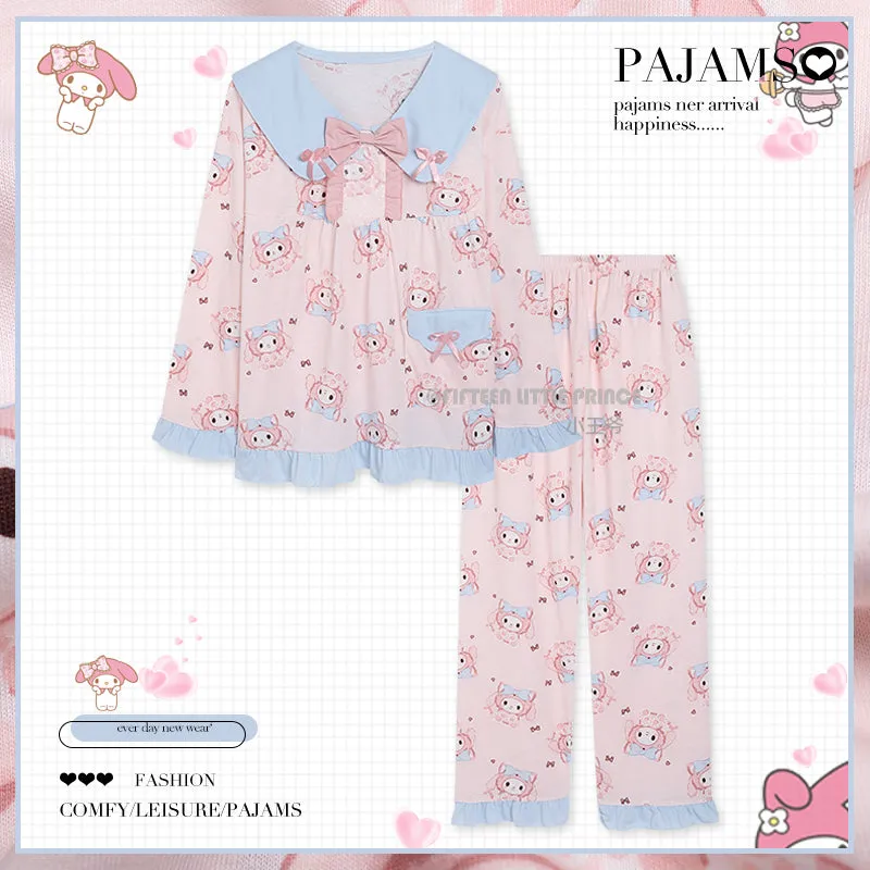 Hellokitty Pajamas Spring and Autumn Pure Cotton Long-sleeved Pajamas
