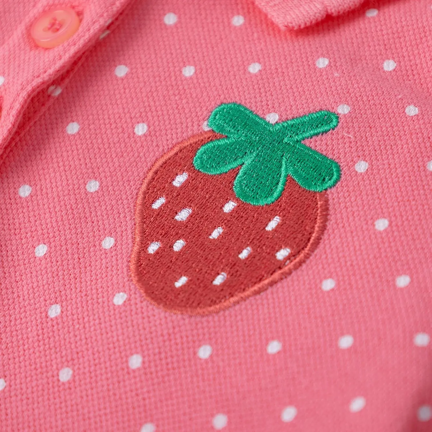 HILEELANG Girl Easter Polo Dress Short Sleeve Cotton Casual Button Closure School Playwear Ruffle Dresses