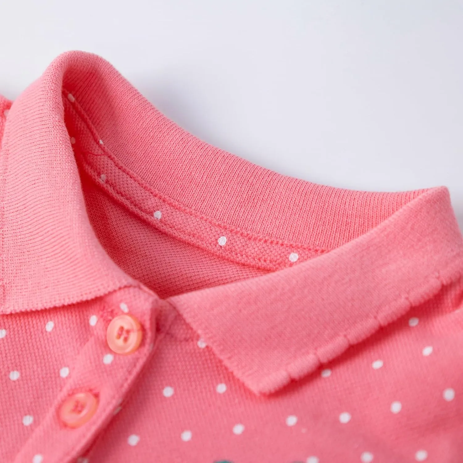 HILEELANG Girl Easter Polo Dress Short Sleeve Cotton Casual Button Closure School Playwear Ruffle Dresses