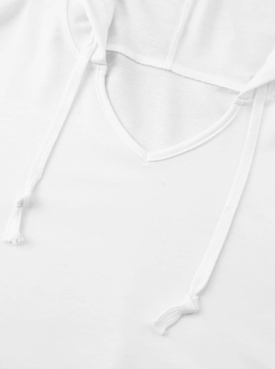 Hilinker Womens Cropped Hoodies V Neck Sweatshirt Pullover Long Sleeve Crop Tops