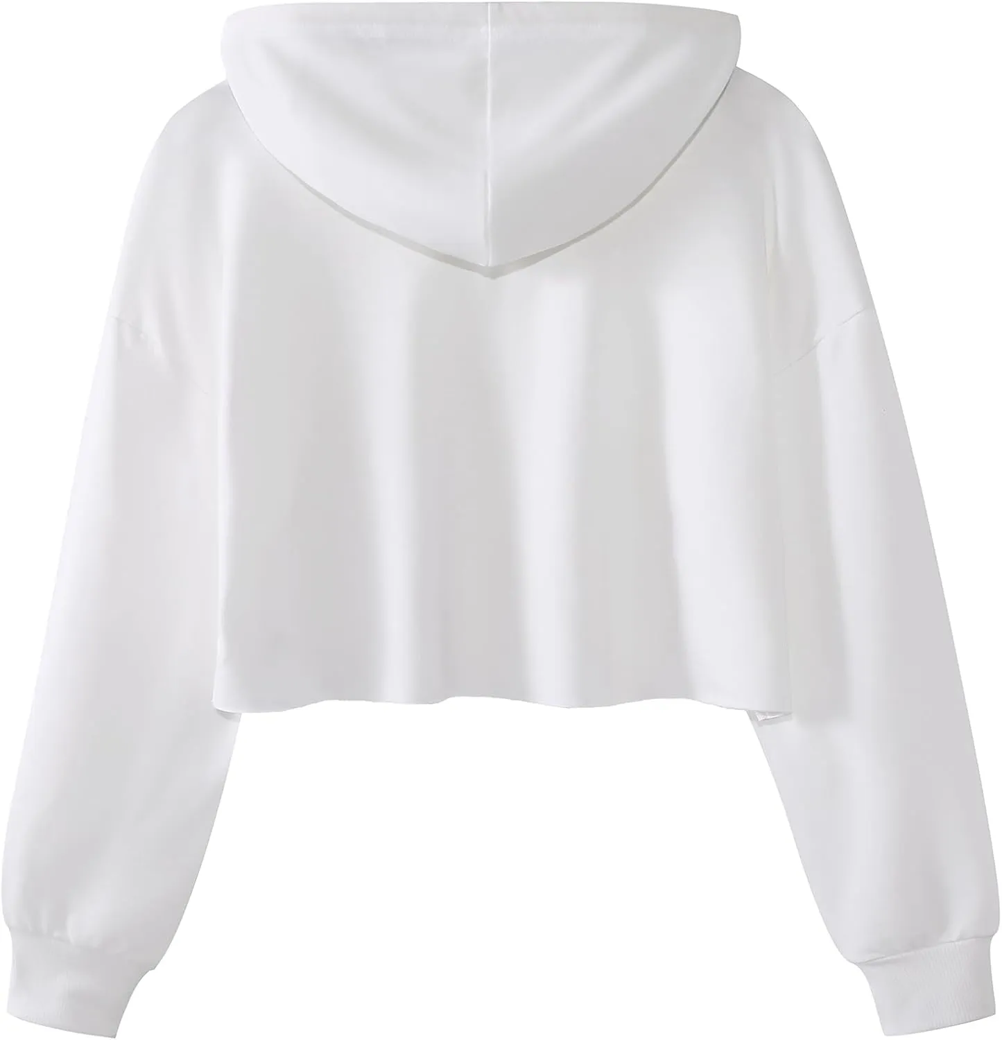 Hilinker Womens Cropped Hoodies V Neck Sweatshirt Pullover Long Sleeve Crop Tops