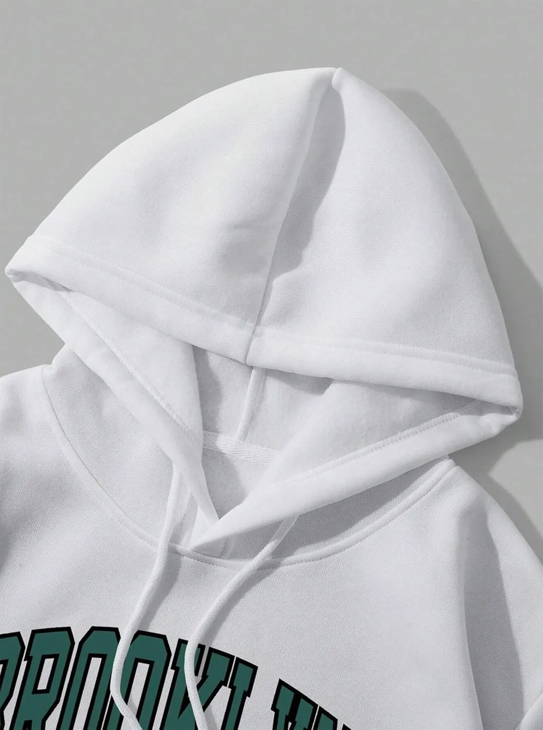 Hilinker Womens Graphic Long Sleeve Cropped Hoodies Drawstring Hooded Sweatshirt