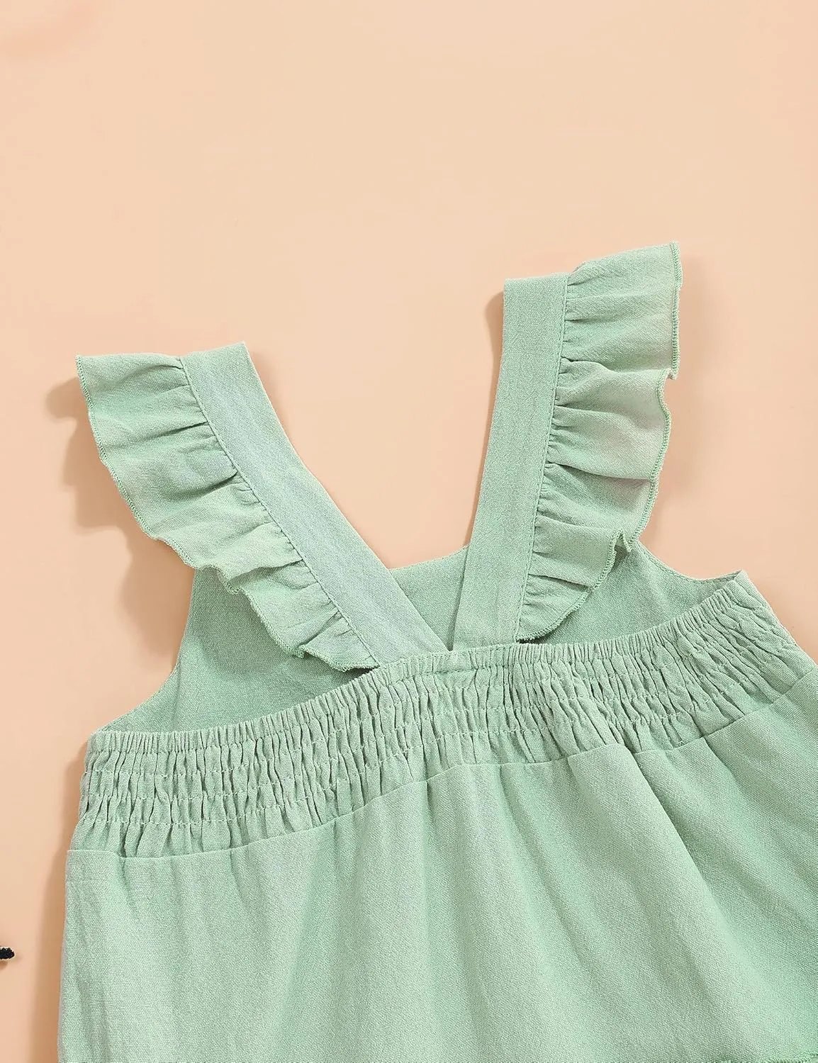 Hipea Toddler Baby Girls' Dresses Outfits Sleeveless Backless Colour Block Dress Kids Casual Beach Dresses