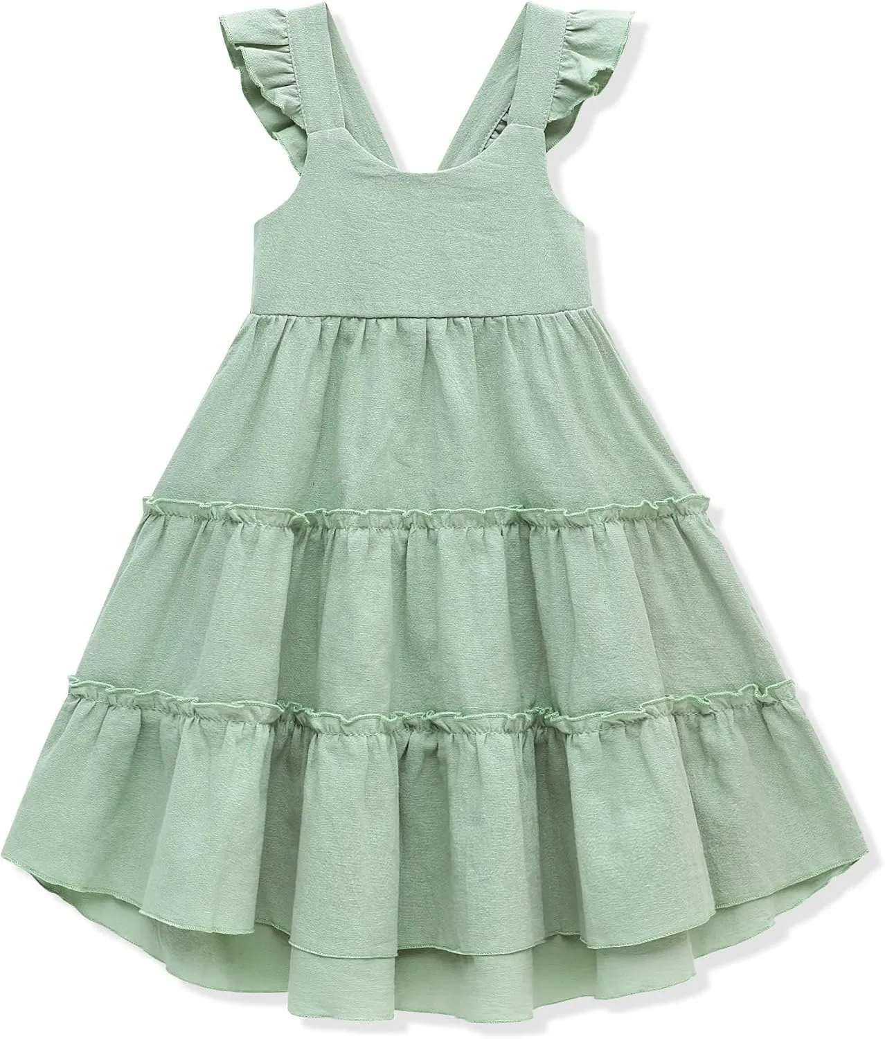 Hipea Toddler Baby Girls' Dresses Outfits Sleeveless Backless Colour Block Dress Kids Casual Beach Dresses